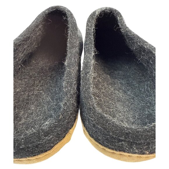 glerups 100% pure wool Slip-ons Charcoal Mens Size 51 US 17 - Picture 7 of 10